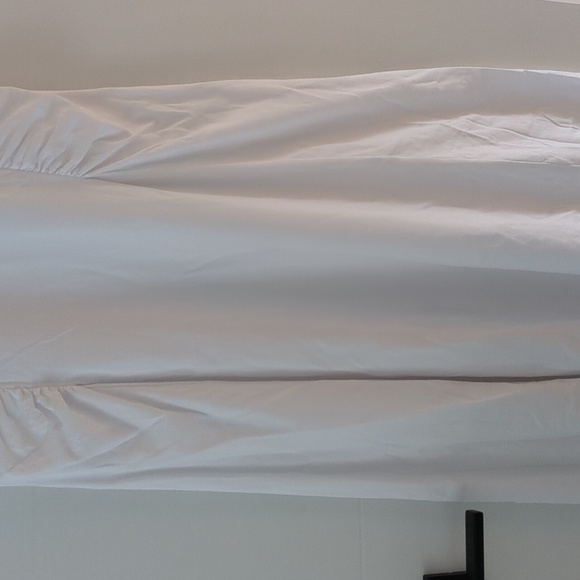 Frame x Revolve fitted flare organic cotton white high low minimalist Maxi Dress - Picture 6 of 10